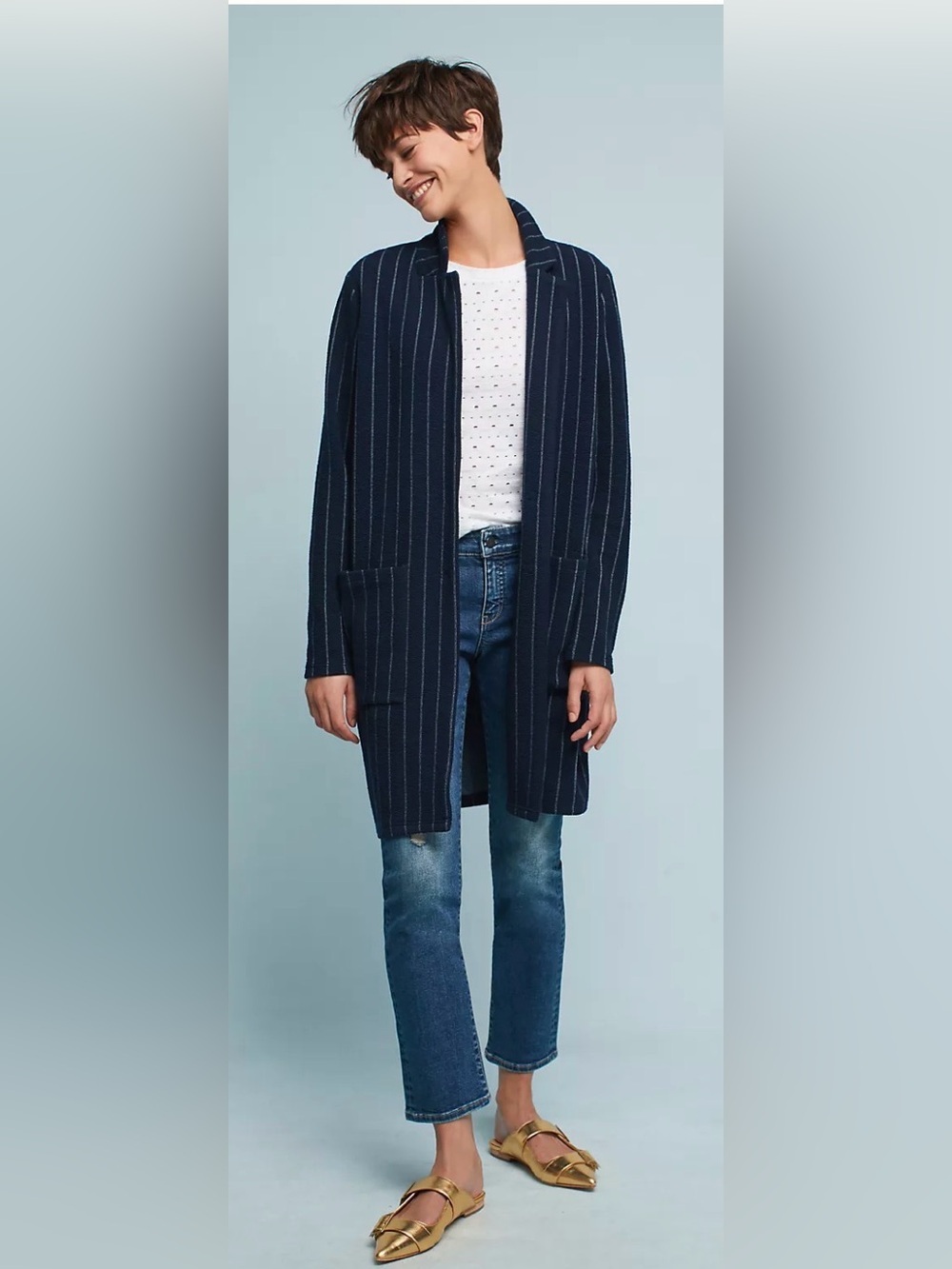 Anthropology Pilcro and the Letterpress Mid Rise Slim Straight Distressed Jeans